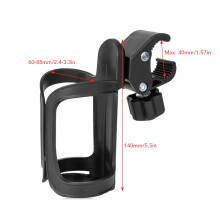 360 Rotation Bike & Stroller Water Bottle Holder, Fits 60-85mm