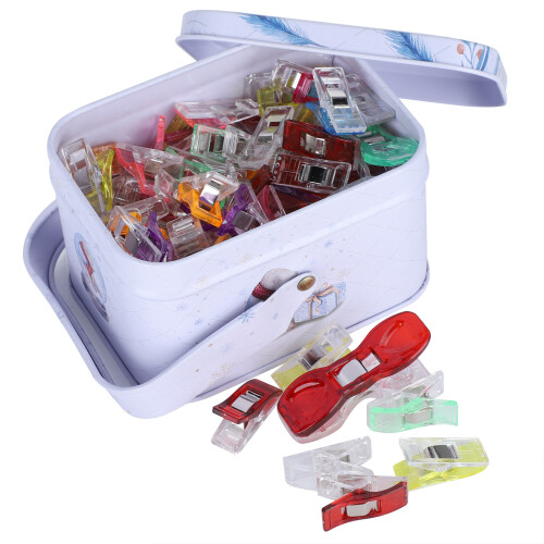 70Pcs Mixed Color Hemming Clips, Fabric Sewing & Patchwork Plastic Clips 1