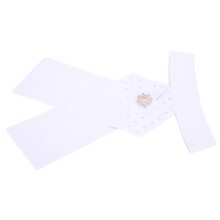 Cotton White Horse Riding Stock Tie, 32x20.5cm Necktie For Adults