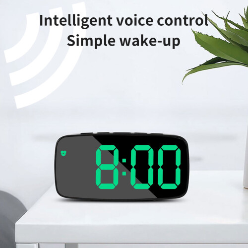 Digital vækkeur med LED-display, 12/24 timer og snooze 1