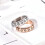 Schwarzer Edelstahl-Partnerring mit Blume, 6 mm, glänzend silber 3