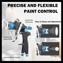 HVLP Paint Spray Gun Kit with 4 Nozzles for Automotive & Home Projects -