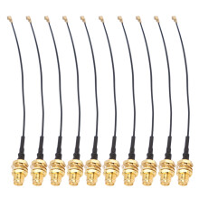 10cm SMA to U.FL Extension Cable Brass Black for Antennas & Sensors