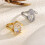 Women's Stainless Steel Rhinestone Ring Silver Size 7 3