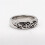 Herrering i rustfrit stål med rosengravering, 6 mm bredde, størrelse 10 2