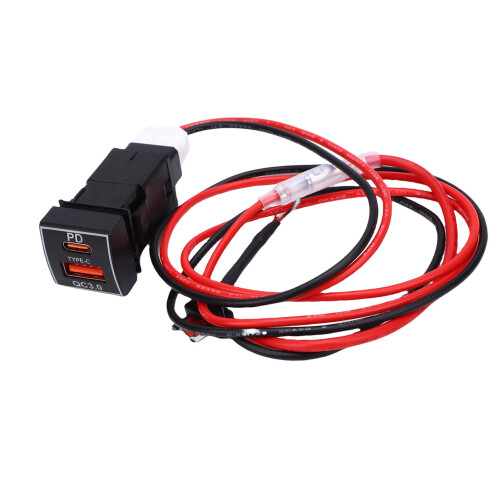 Type-C Auto-Ladegerät, 2 USB Prado150/Rav4 80cm Blau 2