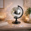 Disco-Kugel-Globus, Tischdekoration,-Silber S 7