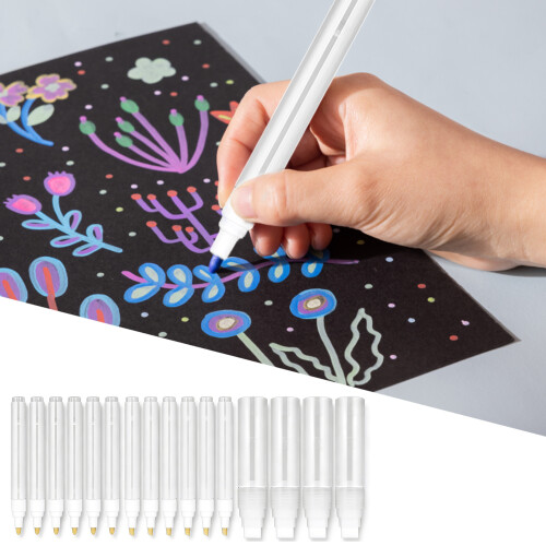 Plastic Empty Marker Pen With 3 Pipettes For Drawing And Artwork 1