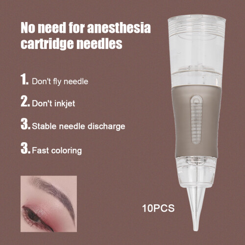 10pcs Disposable Microblading Needles 1R‑0.35mm for Eyebrow Tattoo 2