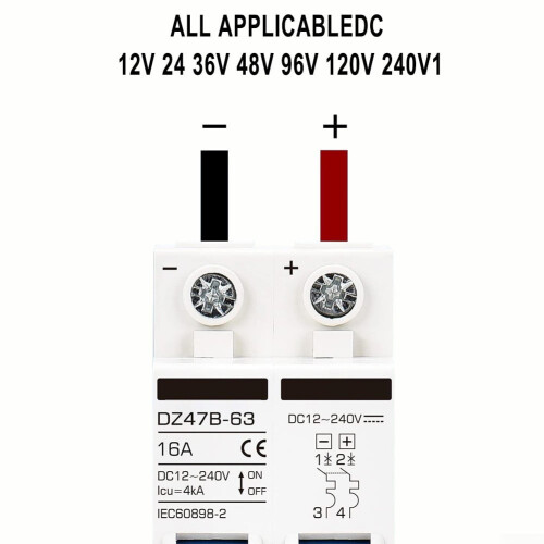 光伏汇流箱直流断路器开关 12-240V 32A 2