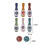 Mini Bowling Toy Set with 6 Pins and 2 Balls 3