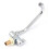 Foldable RV Faucet Rotating Single Handle, Deck/Wall Mounted RV Kitchen Tap Copper Cold Water 3