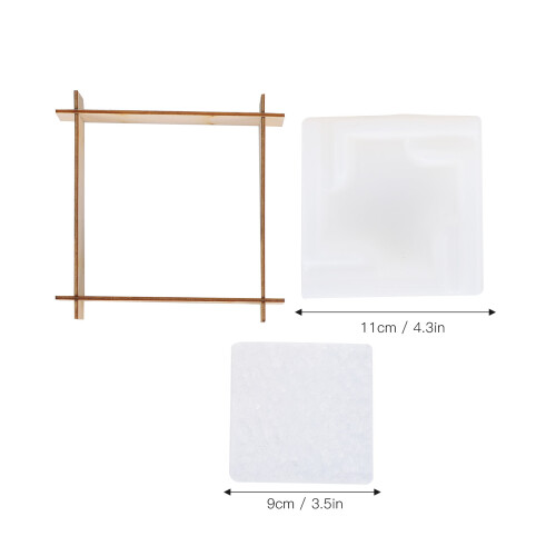 Mirror Surface Epoxy Silicone Ashtray Mould for DIY Craft Large Size L 2