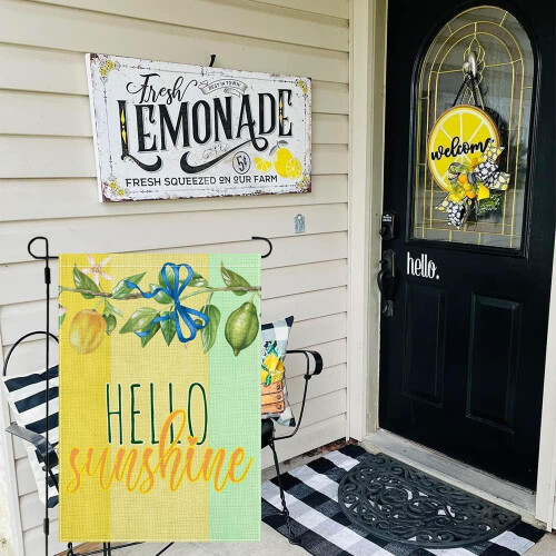 Σημαία Κήπου Sunshine Lemon 12,5x18 Διπλής Όψης 2