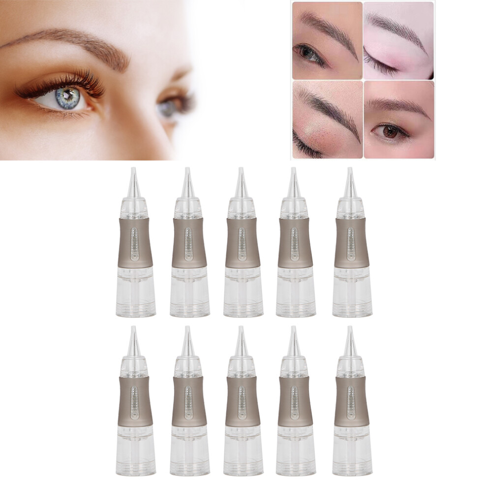 10pcs Disposable Eyebrow Tattoo Needles 3R-0.3mm SemiPermanent Cartridge