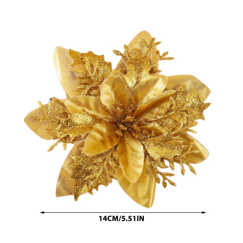 Gold Christmas Tree Floral Picks 3.9In 6-Pc 2