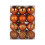 30mm Orange Plastic Christmas Baubles, 24-Pack 3