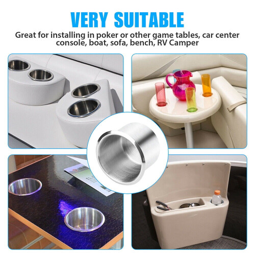 XUKEY Stainless Steel Cup Holders Mount 4-Pack 1
