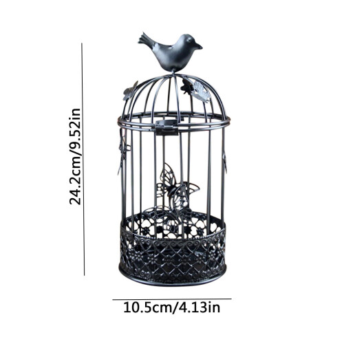 Vintage Birdcage Tealight Lantern Hanging Candle Holder 2