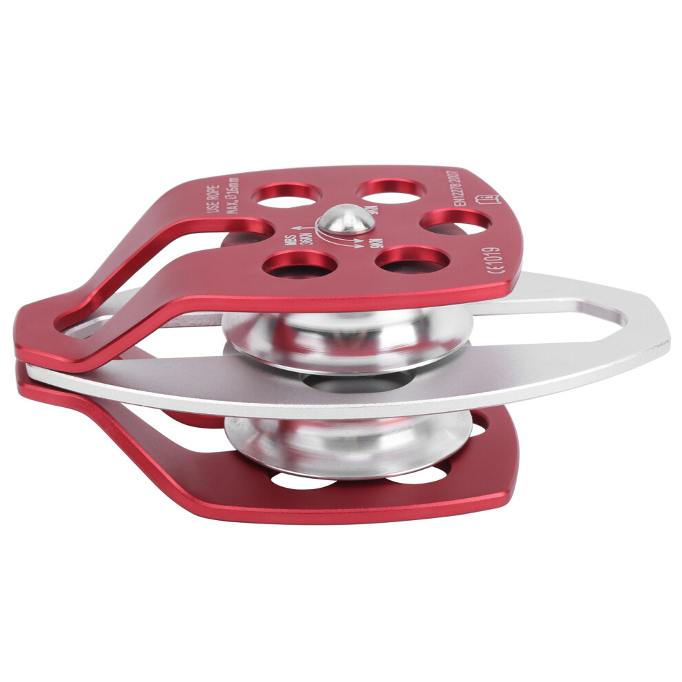 Double Sheave Aluminum Pulley For Mountaineering, 151.5Mm, Gray 7661392211479