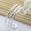 925 Sterling Silver Classic Adjustable Three Line Cuff Bangle Bracelet for Women-default 3