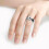 Punk Skull Ring 925 Silver Cubic Zirconia Size 6-10 2