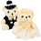 Ensemble cadeau de 2 ours en peluche blancs 5
