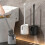 Brosse WC grise avec manche confortable 16,38 x 4,17 7