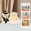 Ensemble cadeau de 2 ours en peluche blancs 6