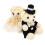 Ensemble cadeau de 2 ours en peluche blancs 7