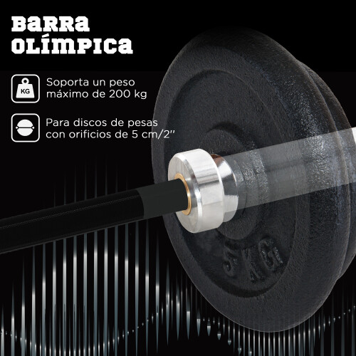 Barra de Pesa Bicolor 180 x 5 x 5 cm 1