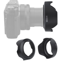 Plastic Black Camera Lens Hood for PowerShot G1X Mark II 80mm