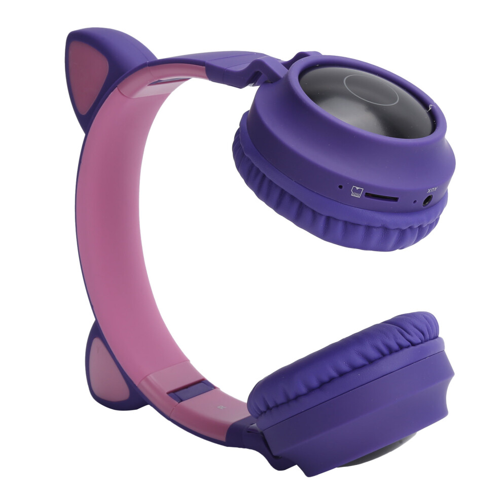 Cat Ear Headphone 3D Led Wireless Bluetooth 5.0 Light/Purple 9471391974248