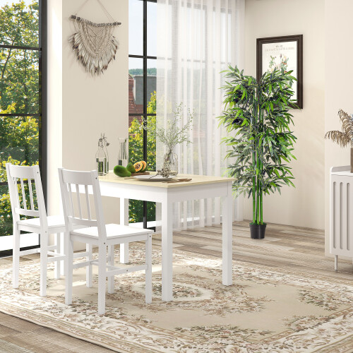 Homcom Sillas de Comedor Blanco 41 x 46.5 x 85.5 cm 1