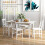 Homcom Sillas de Comedor Blanco 41 x 46.5 x 85.5 cm 6