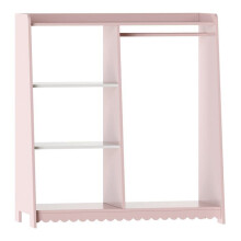 Portemanteau - HELLOSHOP26 - 90 x 80 x 38 cm - Enfant - Étagère 3 compartiments - Rose/Blanc