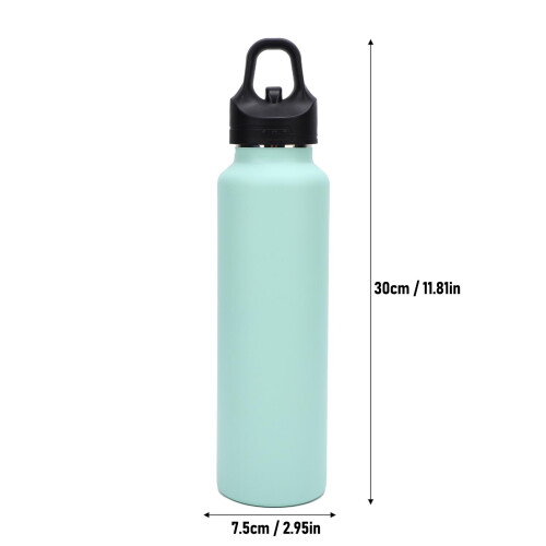 316SS isolierte Wasserflasche 25oz 30x7,5cm grün 1