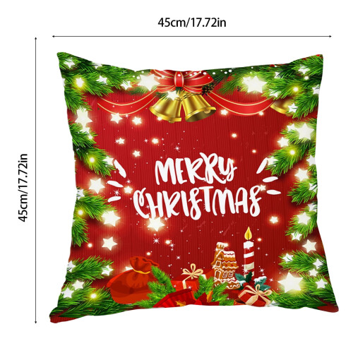 Christmas Throw Pillow Red Soft Cushion Indoor Decor 2