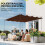 Outsunny Techo de Pérgola Marrón 286 x 245 x 16 cm 7
