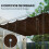 Outsunny Techo de Pérgola Marrón 286 x 245 x 16 cm 2