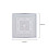 Square LED Rainfall Shower Head 8in RGB Color Change Temperature Sensor 1