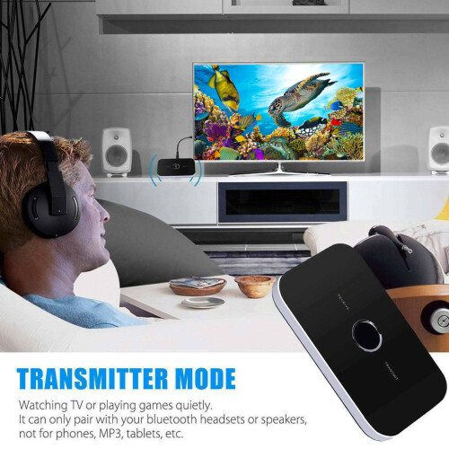 2 in 1 Bluetooth 5.0 Wireless Audio Adapter Receiver Transmitter, 3.5mm, 600mAh 2