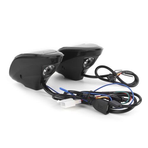 12V Bluetooth Motorcycle Speaker MP3 U disk FM Lights Waterproof 15W 1