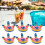 10pcs Inflatable Bird Drink Holders, 27x21cm Pool Party Float Accessories 16