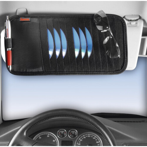 Hama Hama | 12 CD Automotive Sun Visor Case | Black, 00017327 1