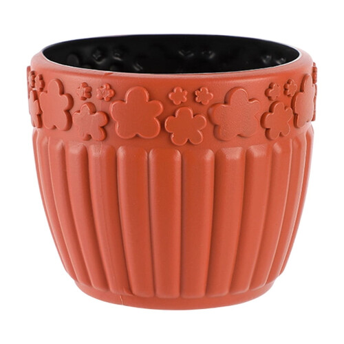 Vaso de plástico laranja com imitação de esmalte, 10x8,5x7cm 1
