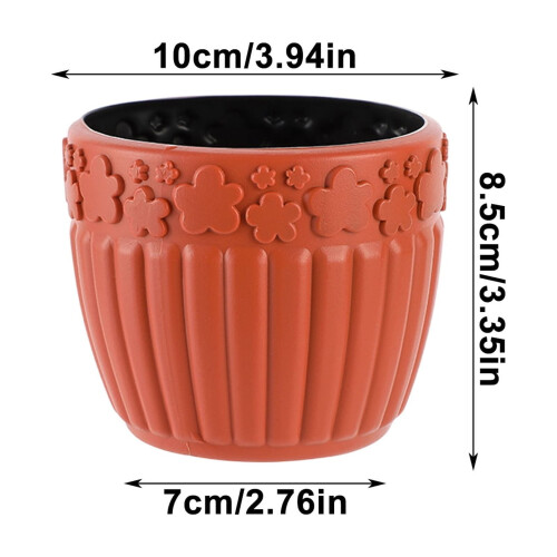 Vaso de plástico laranja com imitação de esmalte, 10x8,5x7cm 2