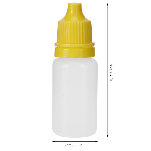 50Pcs 10ml Yellow Squeezable Eye Drop Bottles, Portable, 2x6cm 2