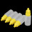 50Pcs 10ml Yellow Squeezable Eye Drop Bottles, Portable, 2x6cm 13