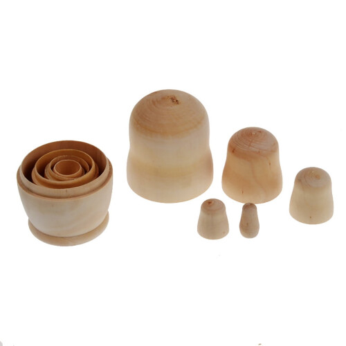 Matryoshka Nesting Dolls Unpainted Set Handmade 1